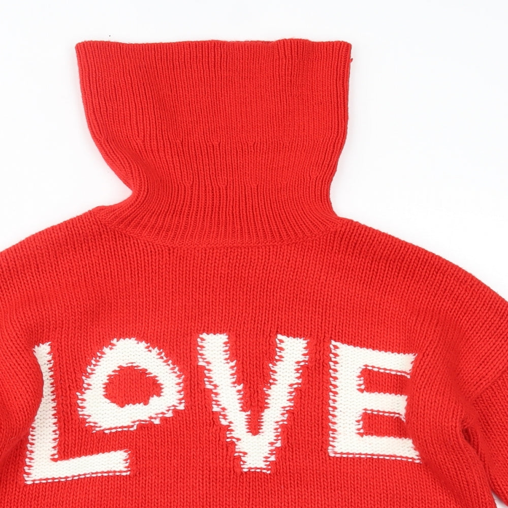 Papaya Womens Red   Pullover Jumper Size S