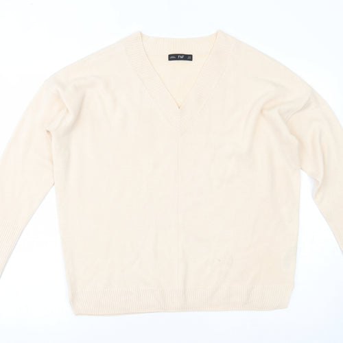 F&F Womens Beige   Pullover Jumper Size 12