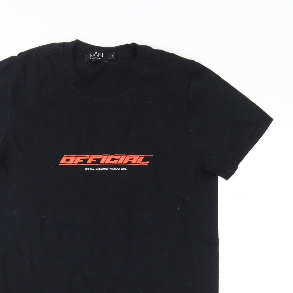 Boohoo Mens Black    T-Shirt Size S