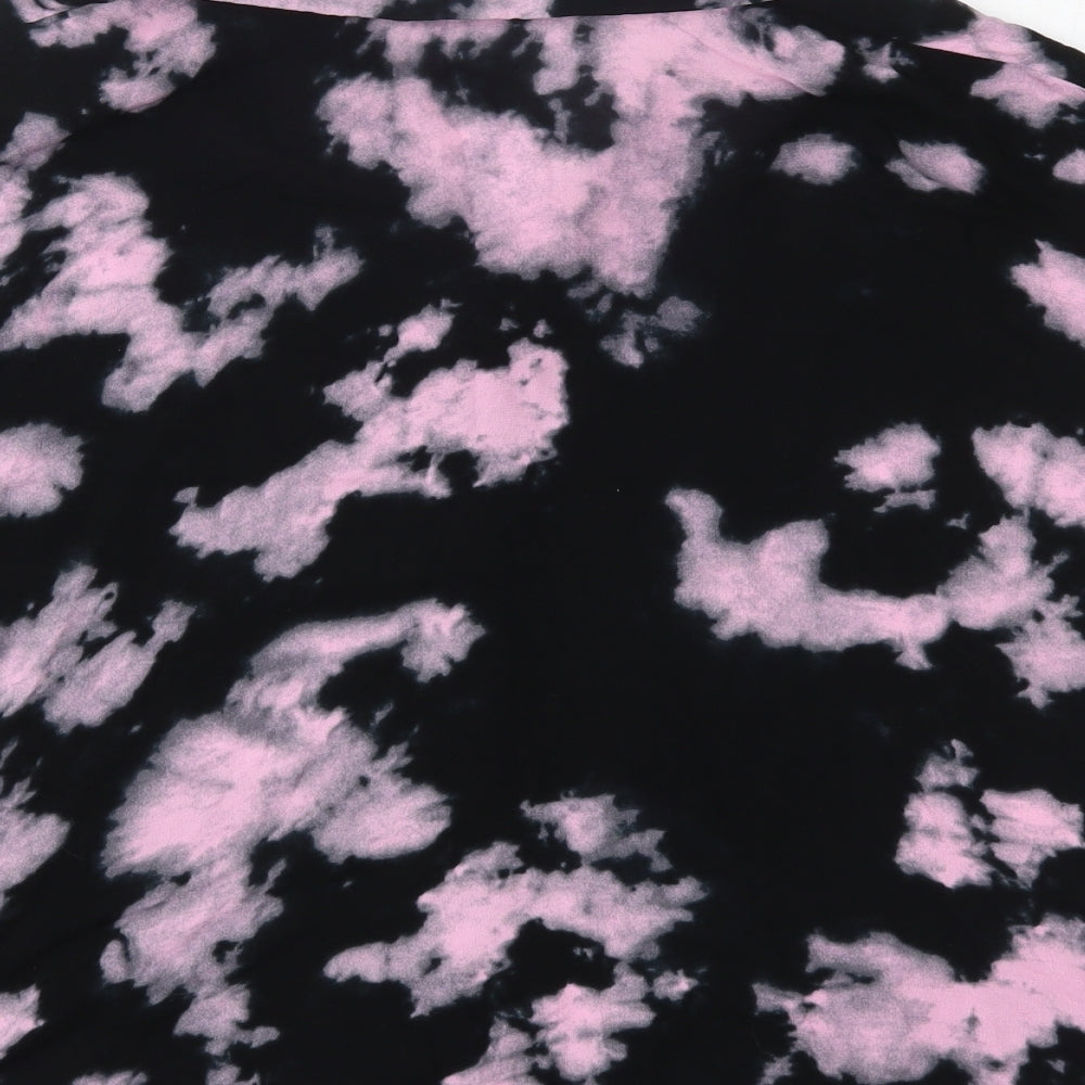 H&M Womens Black   Cropped Button-Up Size L