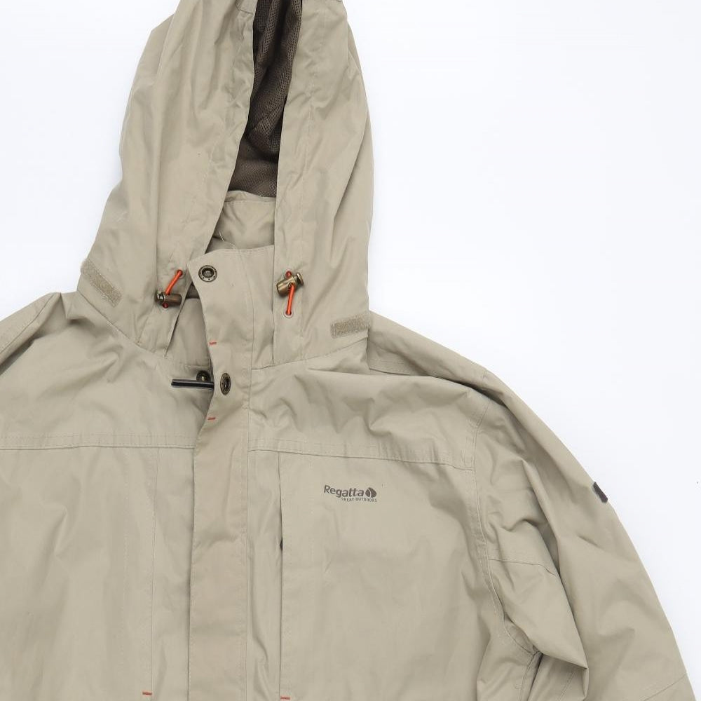 Regatta Mens Beige   Rain Coat Jacket Size L