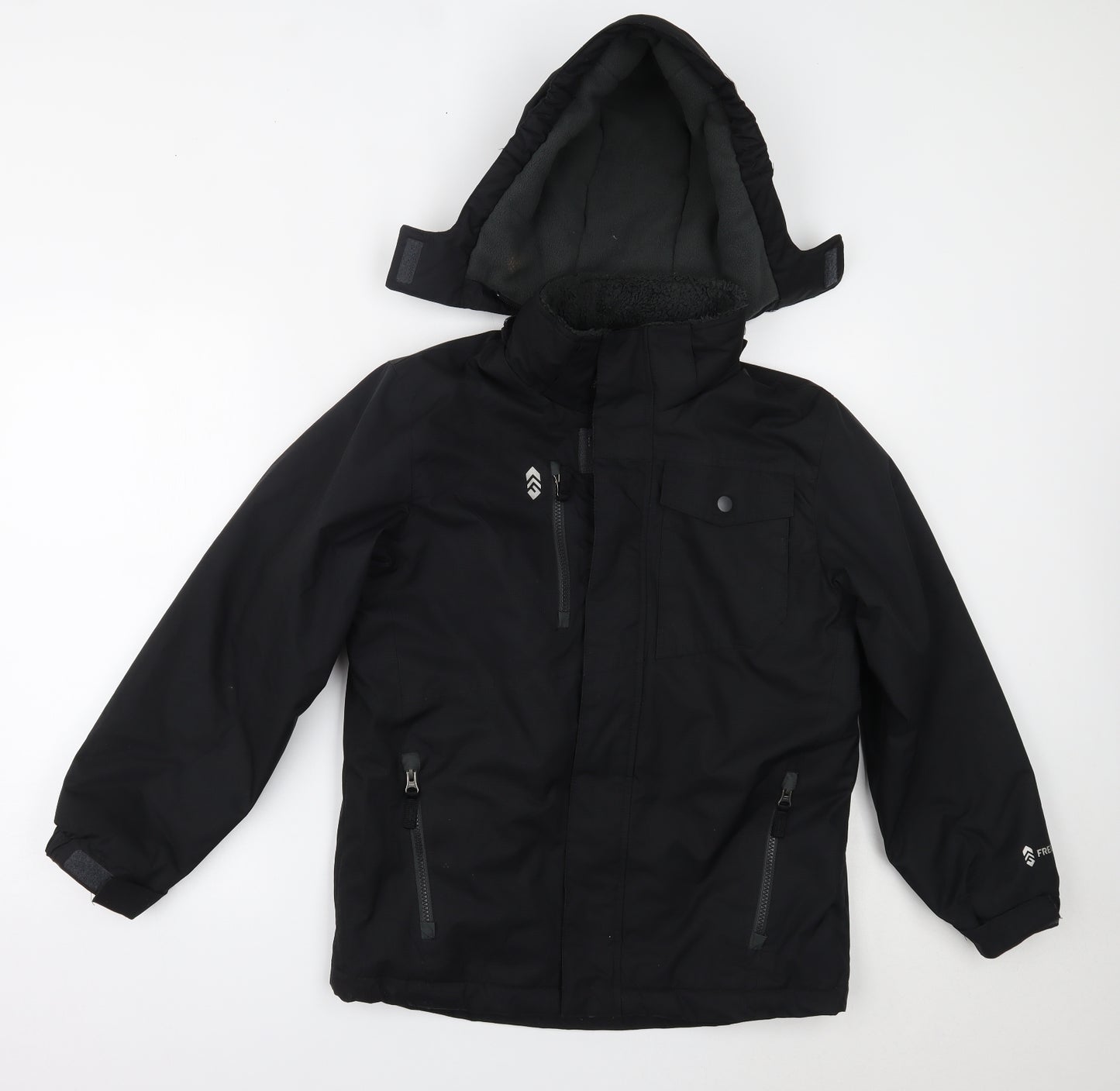 Free Country Boys Black   Overcoat Coat Size 11-12 Years