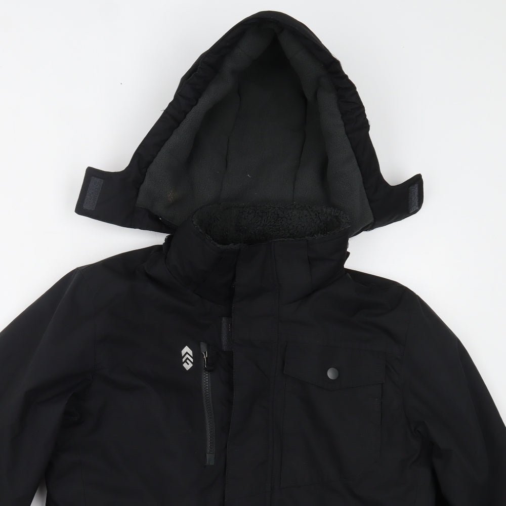 Free Country Boys Black   Overcoat Coat Size 11-12 Years