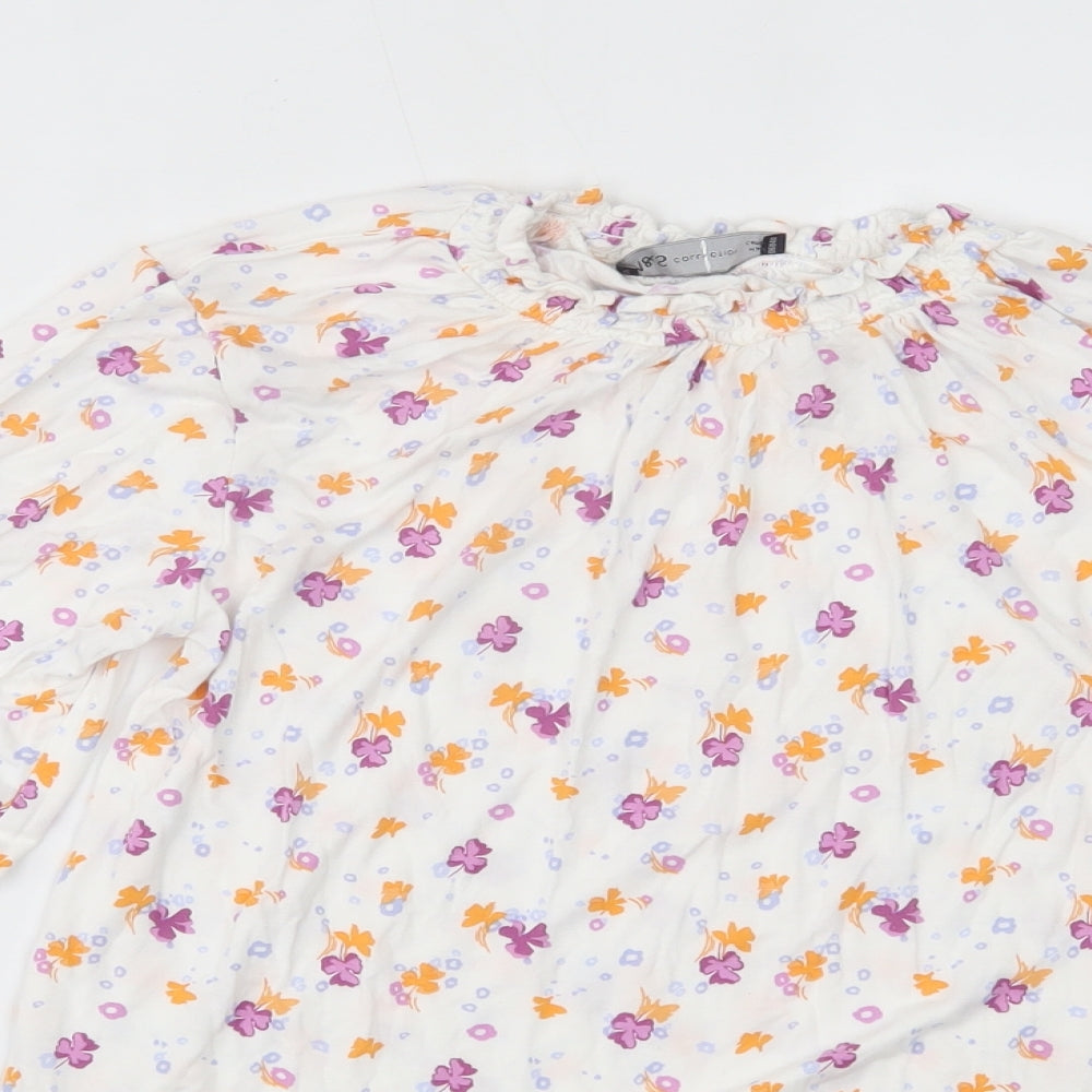 Marks and Spencer Womens White Floral  Basic Blouse Size 8