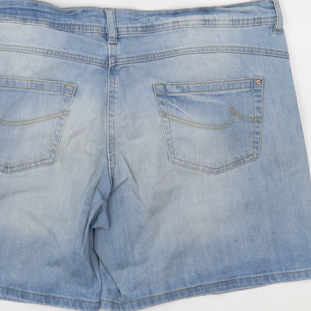 TU Womens Blue  Denim Boyfriend Shorts Size 16