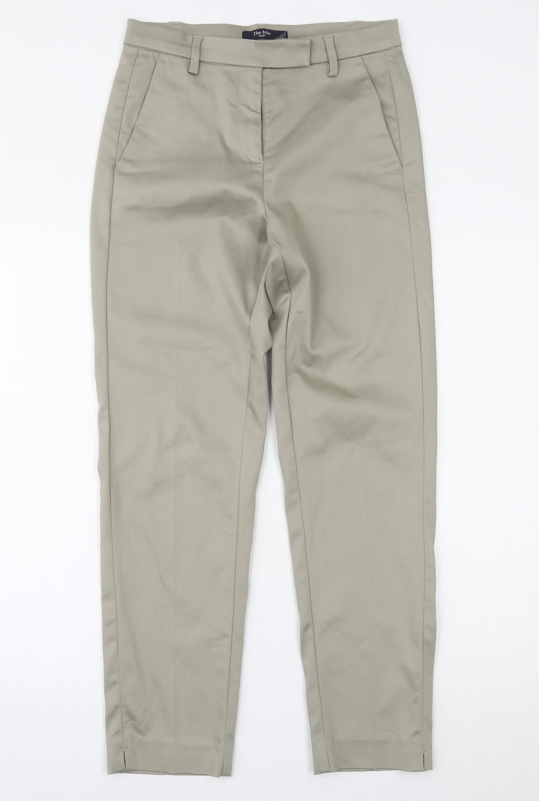 Marks and Spencer Womens Green   Chino Trousers Size 8 L27 in