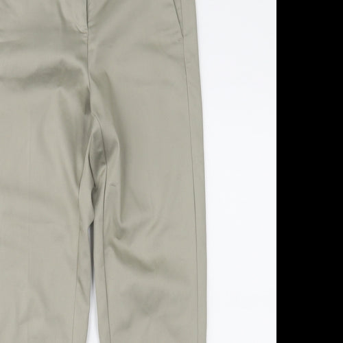 Marks and Spencer Womens Green   Chino Trousers Size 8 L27 in