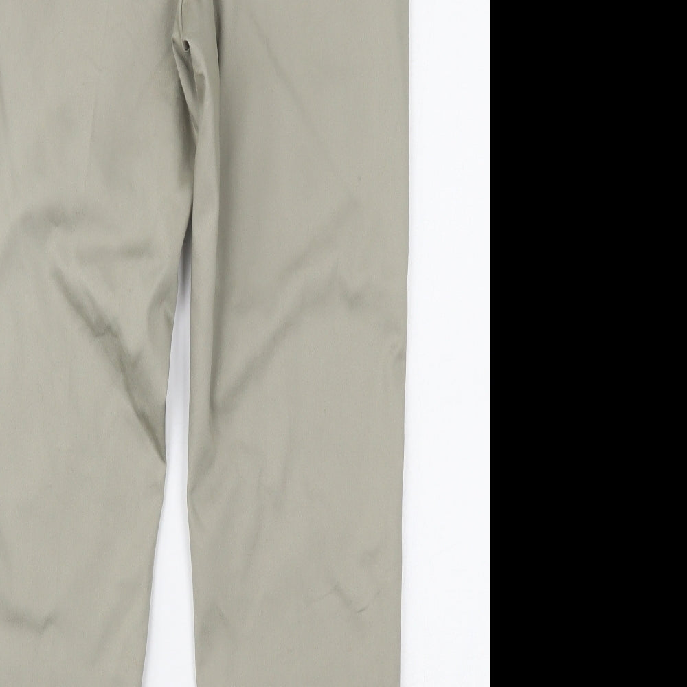 Marks and Spencer Womens Green   Chino Trousers Size 8 L27 in