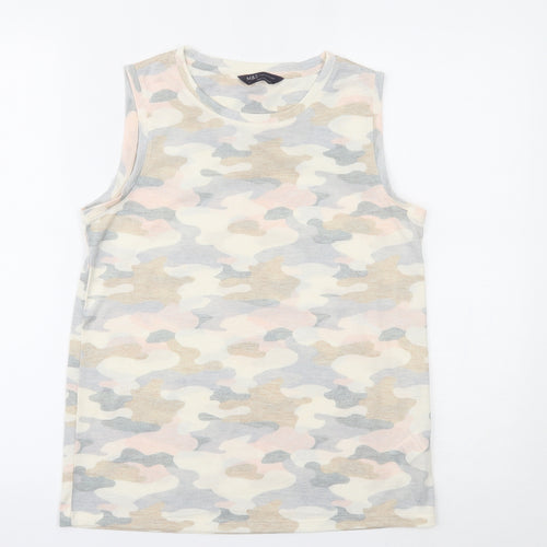 Marks and Spencer Womens Multicoloured Camouflage  Basic Tank Size 6