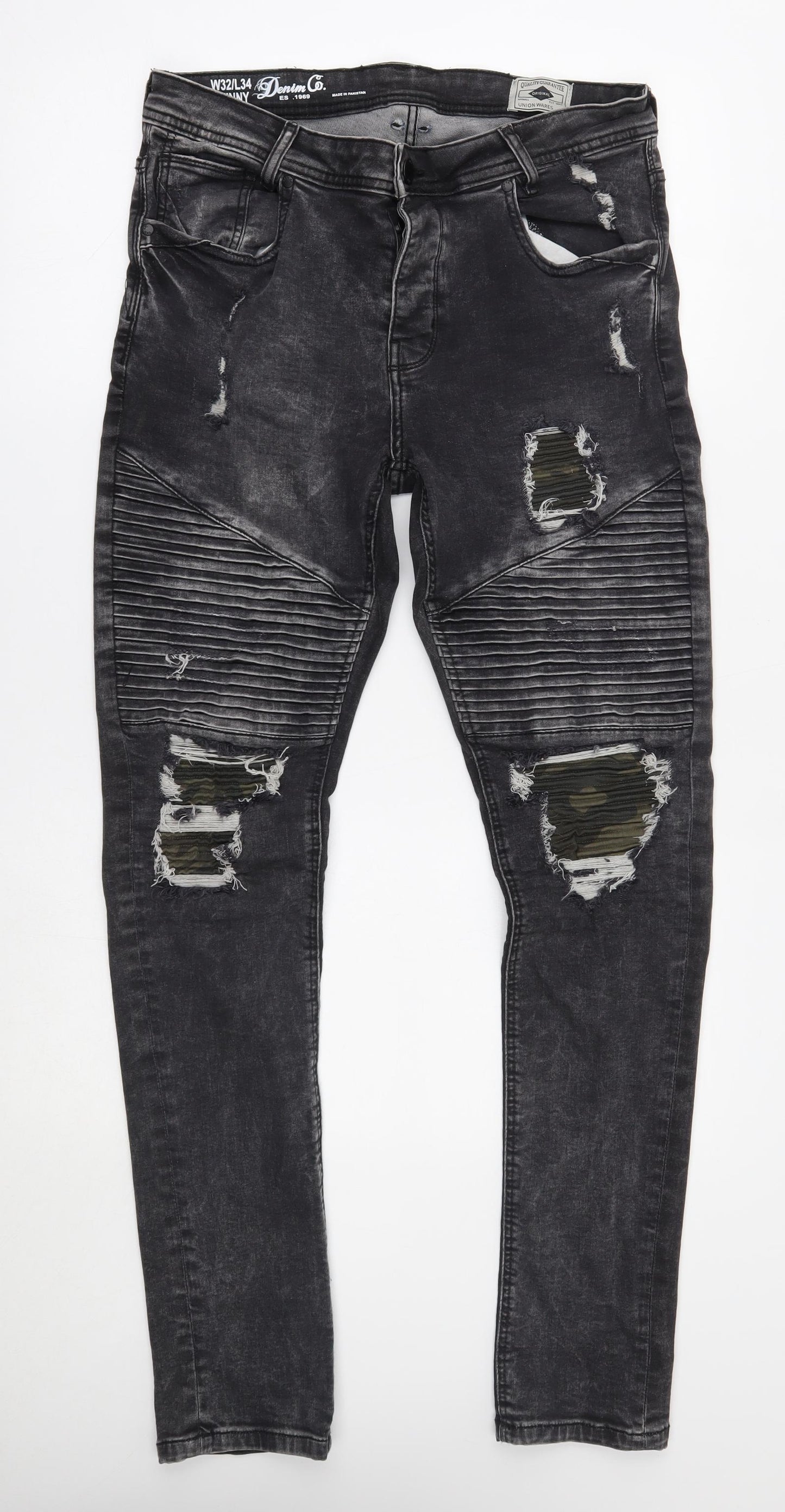Primark Mens Black  Denim Skinny Jeans Size 32 L34 in