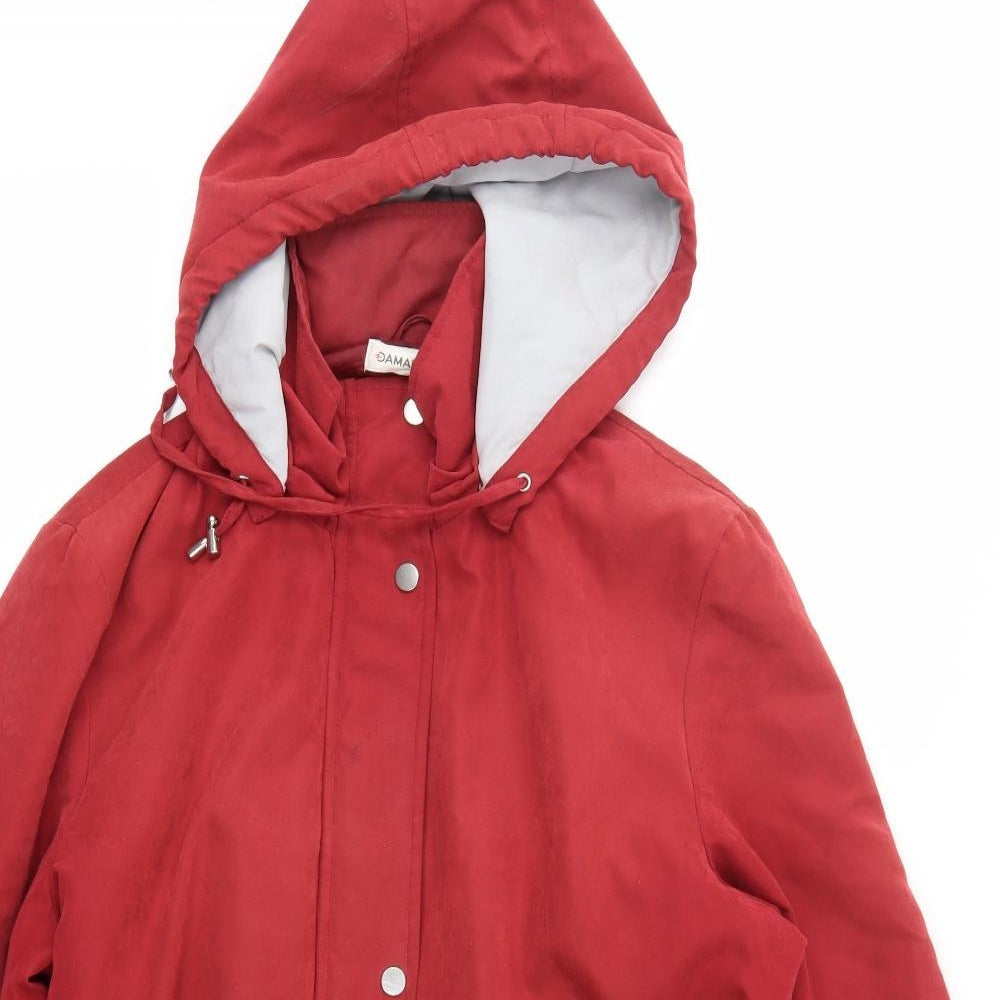 Damart Womens Red   Overcoat Coat Size L