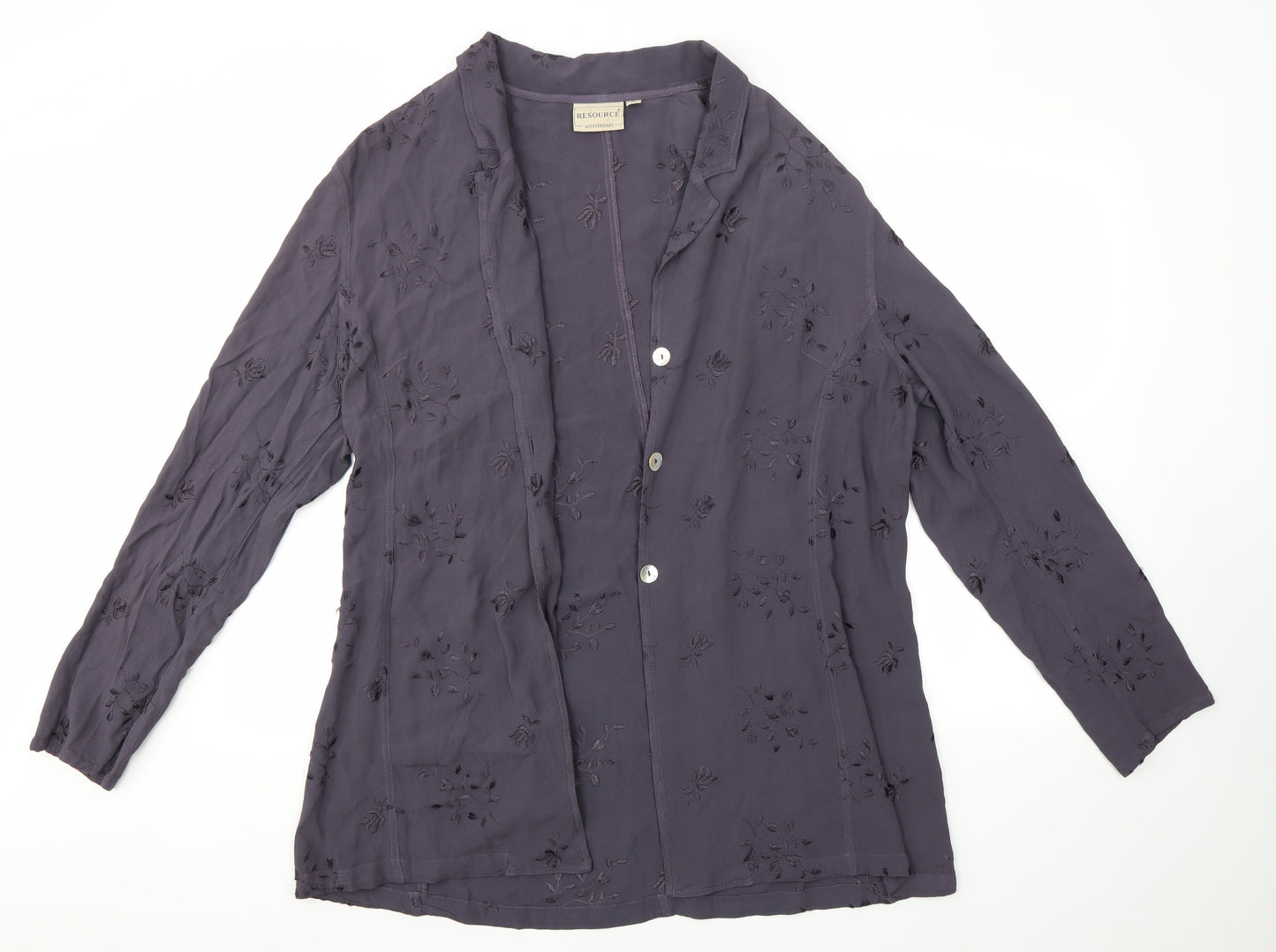 Resource Womens Purple   Basic Button-Up Size XL