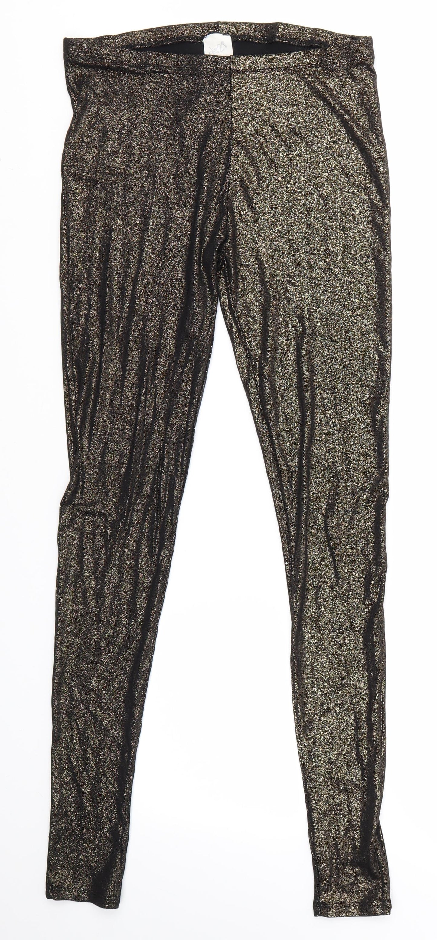 George Womens Gold   Jegging Leggings Size 12 L26 in