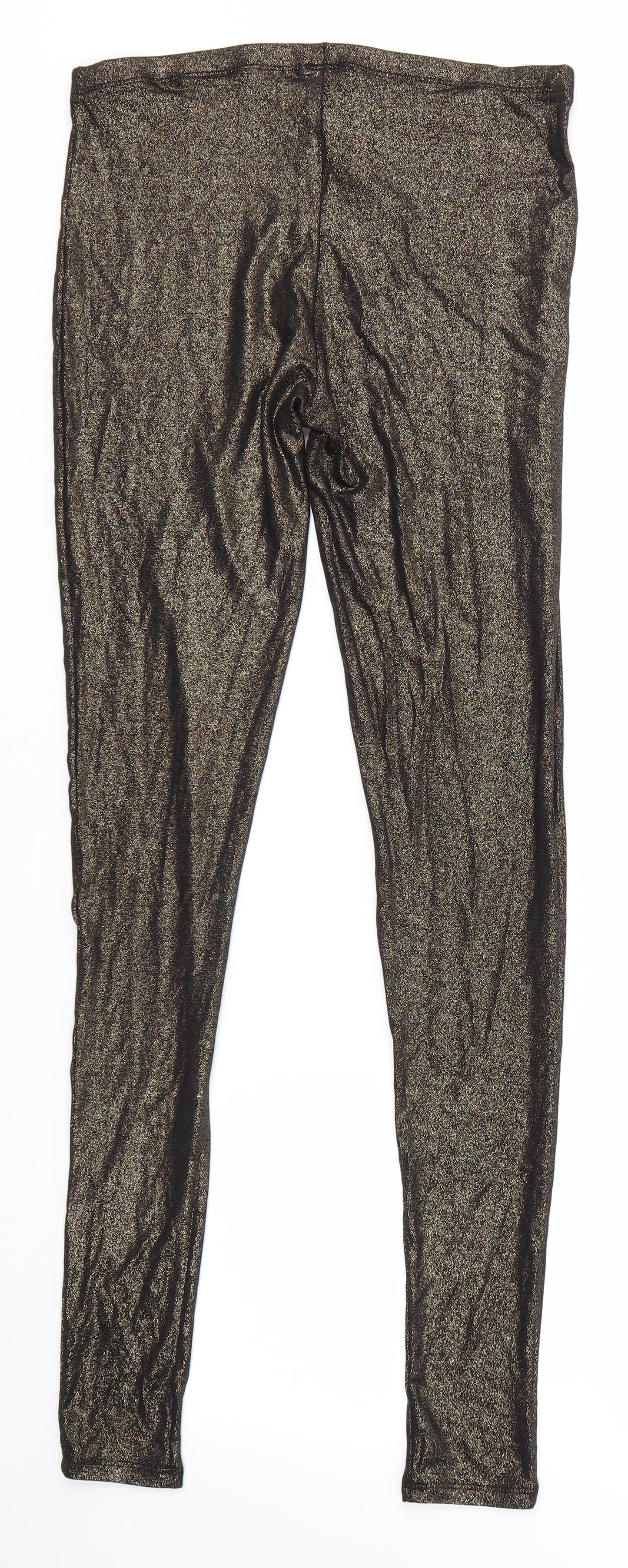 George Womens Gold   Jegging Leggings Size 12 L26 in