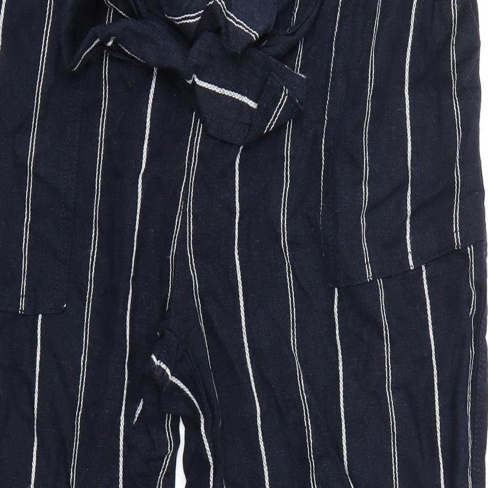 F&F Womens Blue Striped  Trousers  Size 14 L25 in
