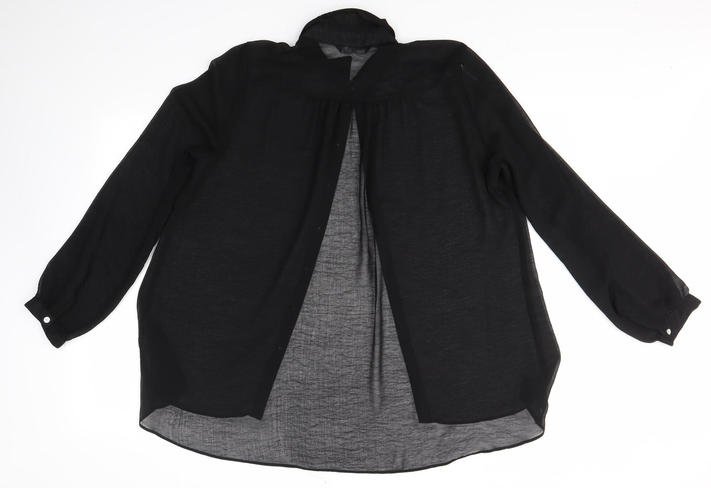 F&F Womens Black   Basic Button-Up Size 14
