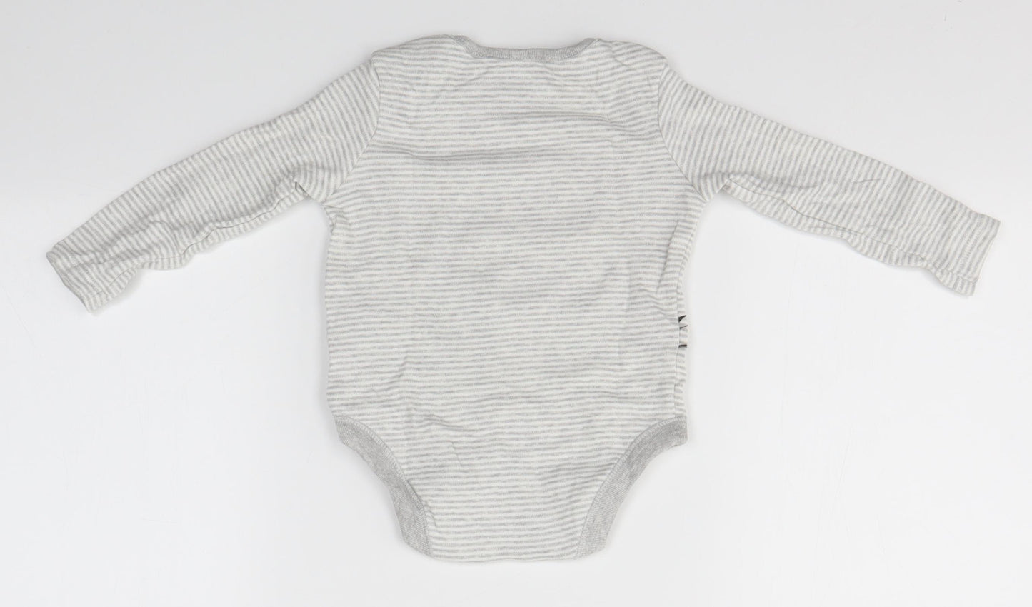 Disney Baby Grey Striped  Babygrow One-Piece Size 6-9 Months