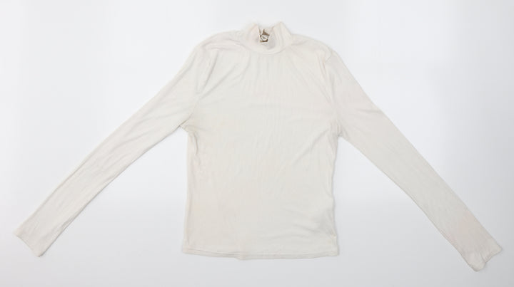 Miss Selfridge Womens Ivory Basic Blouse Size 10