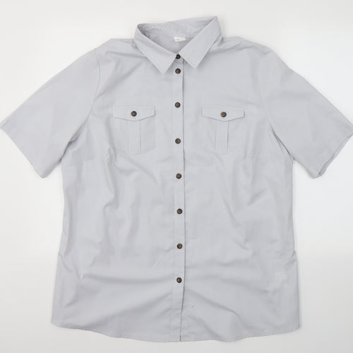 Preworn Womens Grey   Basic Button-Up Size 20