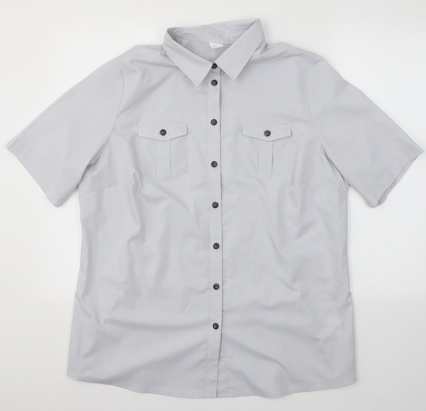 Preworn Womens Grey   Basic Button-Up Size 20