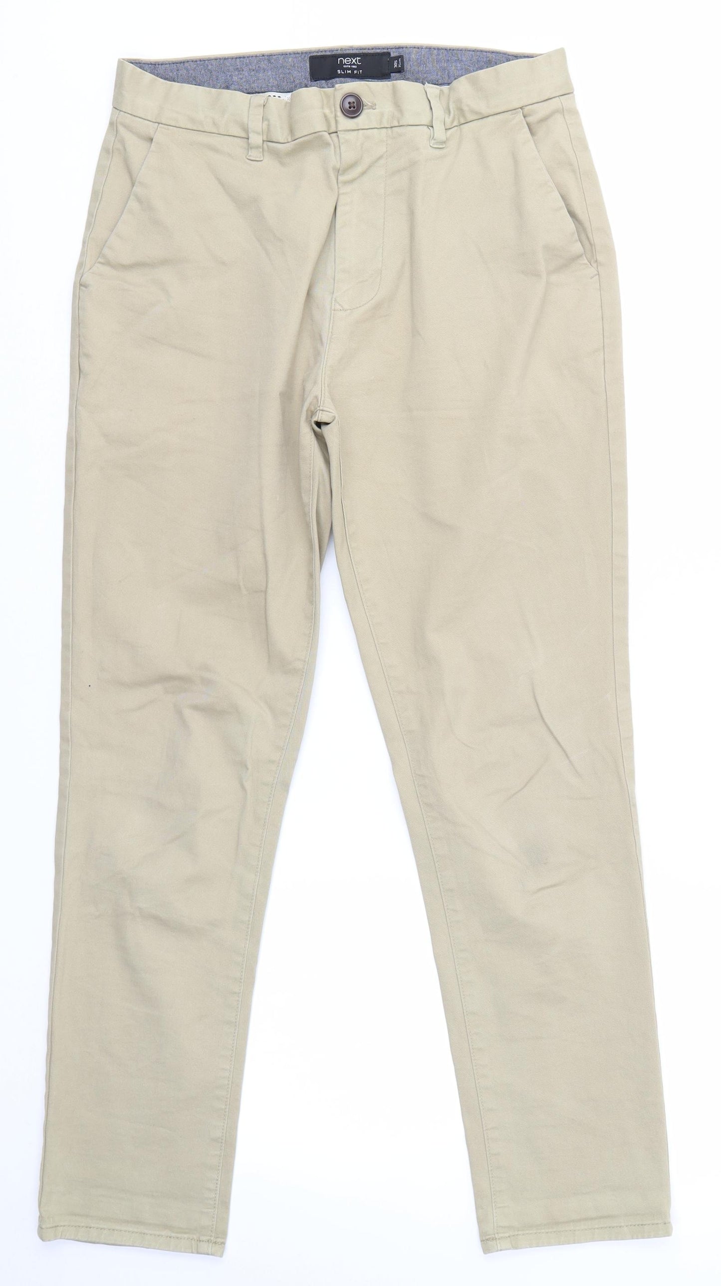 NEXT Mens Beige   Dress Pants Trousers Size 30 in L29 in - Short