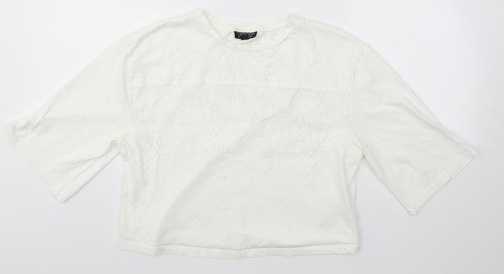 Topshop Womens White   Basic Blouse Size 10
