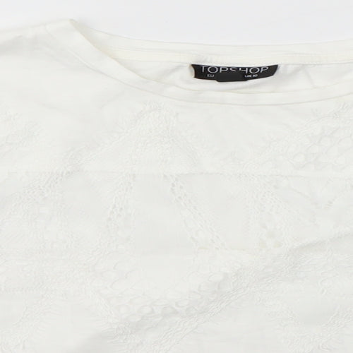 Topshop Womens White   Basic Blouse Size 10