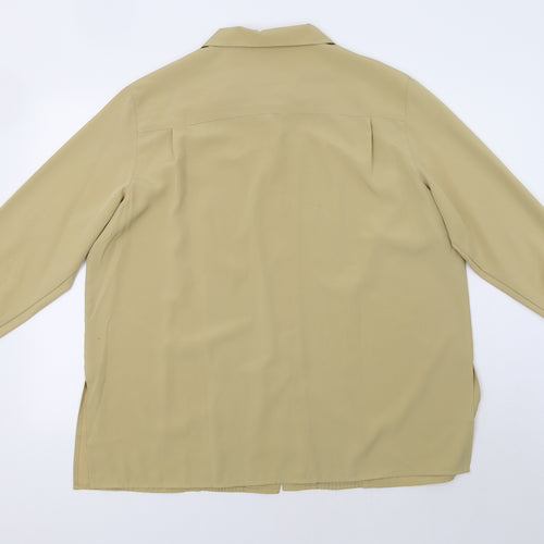 Classic Woman Womens Yellow   Basic Button-Up Size 20