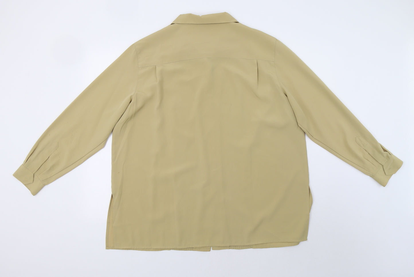 Classic Woman Womens Yellow   Basic Button-Up Size 20
