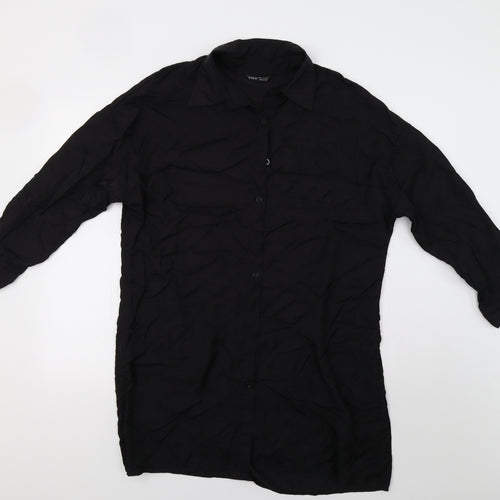 SheIn Womens Black   Tunic Button-Up Size 8