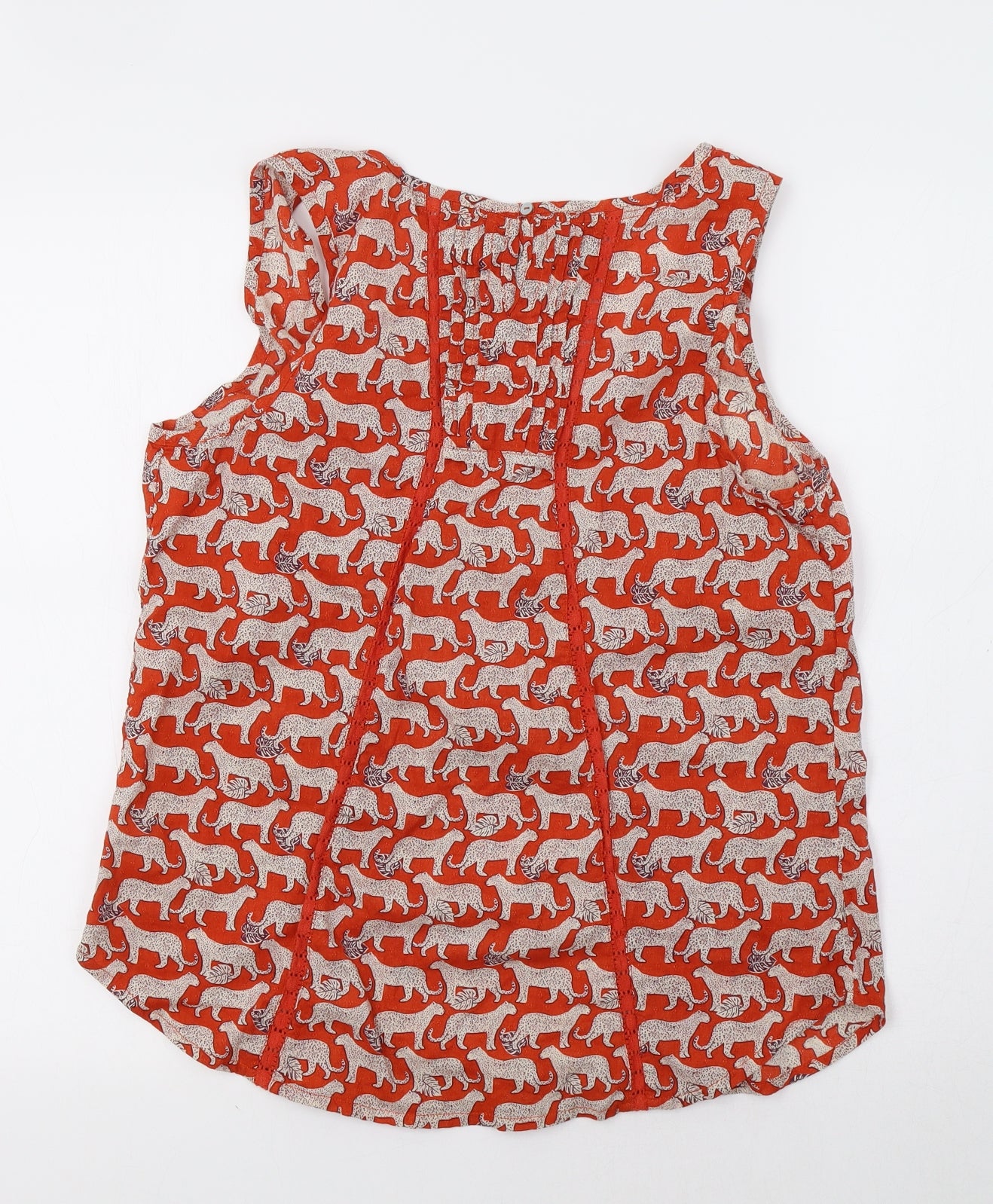 Fat Face Womens Red Animal Print  Basic Tank Size 14
