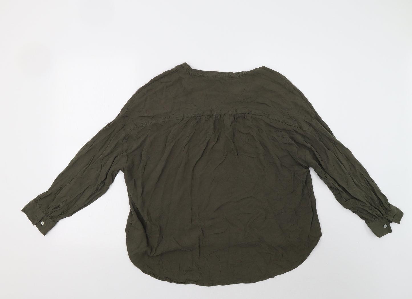 H&M Womens Green   Basic Blouse Size 16