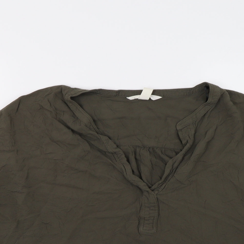 H&M Womens Green   Basic Blouse Size 16