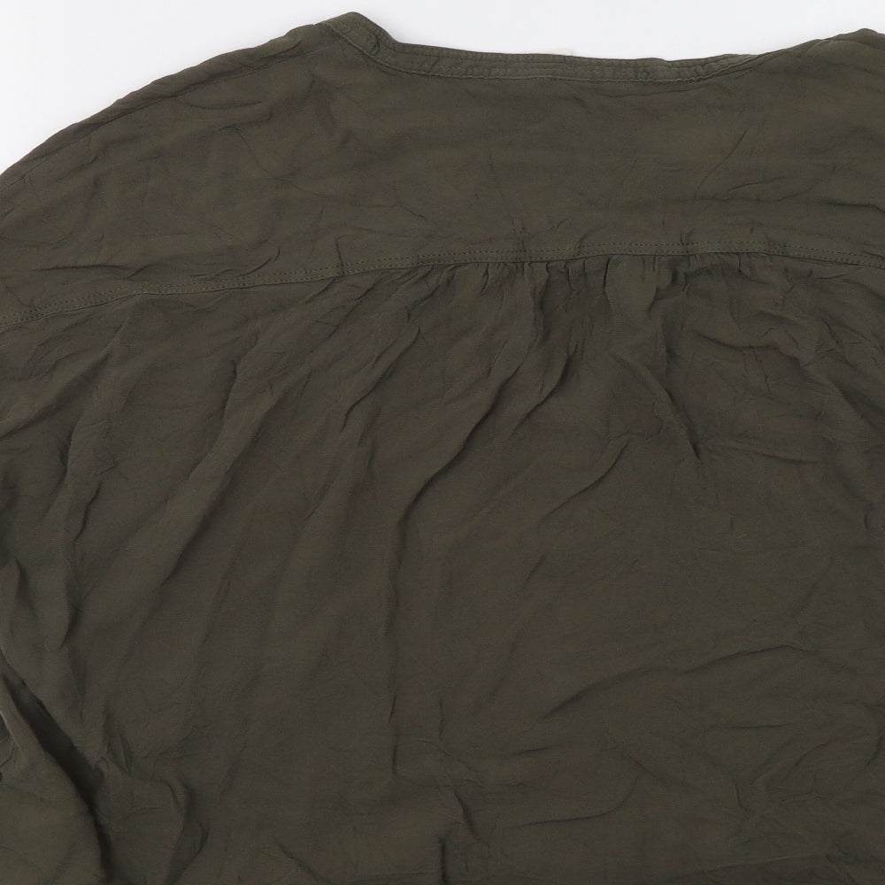 H&M Womens Green   Basic Blouse Size 16