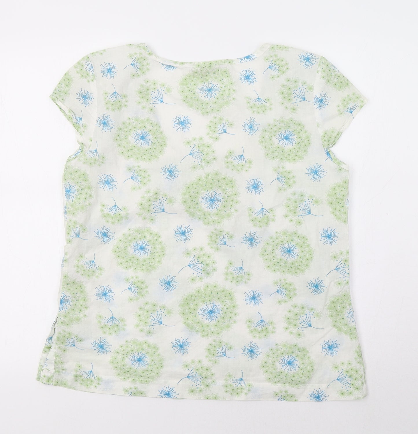 White Stuff Womens Green Floral  Basic Blouse Size 14