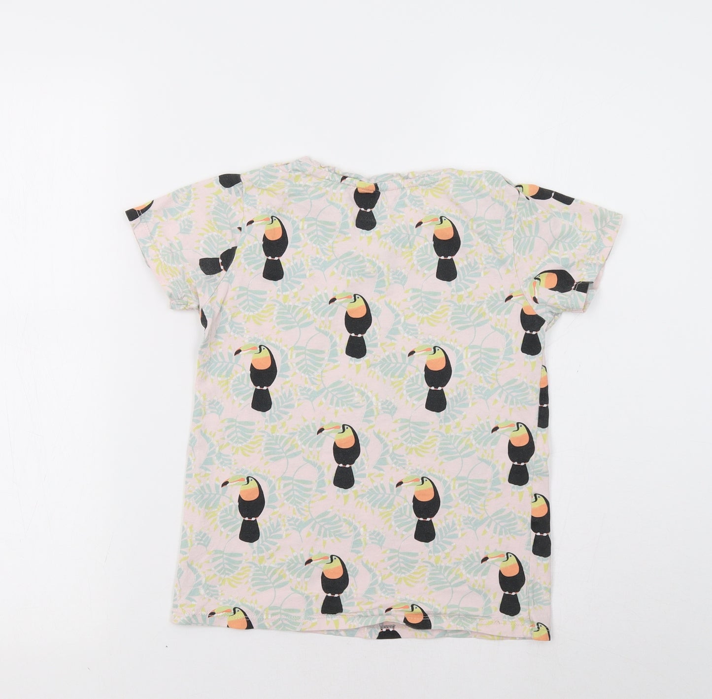 hullabaloo Girls Green Floral  Basic Polo Size 9-10 Years  - Toucan