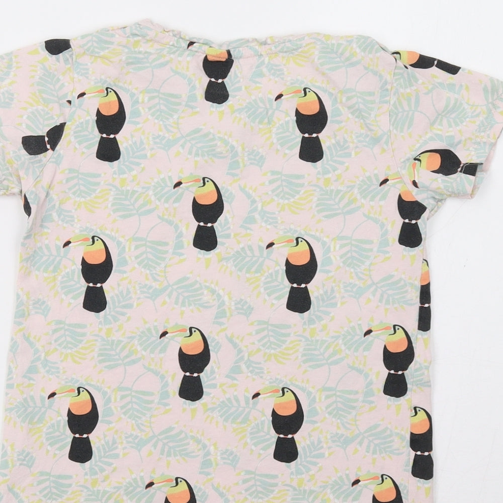 hullabaloo Girls Green Floral  Basic Polo Size 9-10 Years  - Toucan