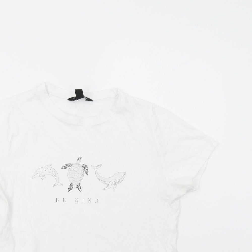 New Look Womens White   Basic Polo Size 6  - Be Kind