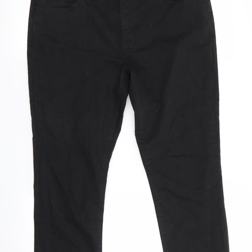 White Stuff Womens Black   Straight Jeans Size 14 L24 in - Cropped
