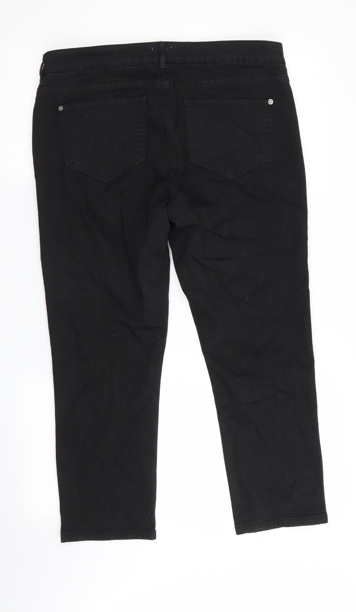 White Stuff Womens Black   Straight Jeans Size 14 L24 in - Cropped
