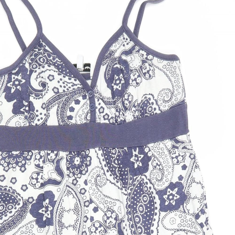 New Look Womens Blue Floral  Slip Dress  Size 10