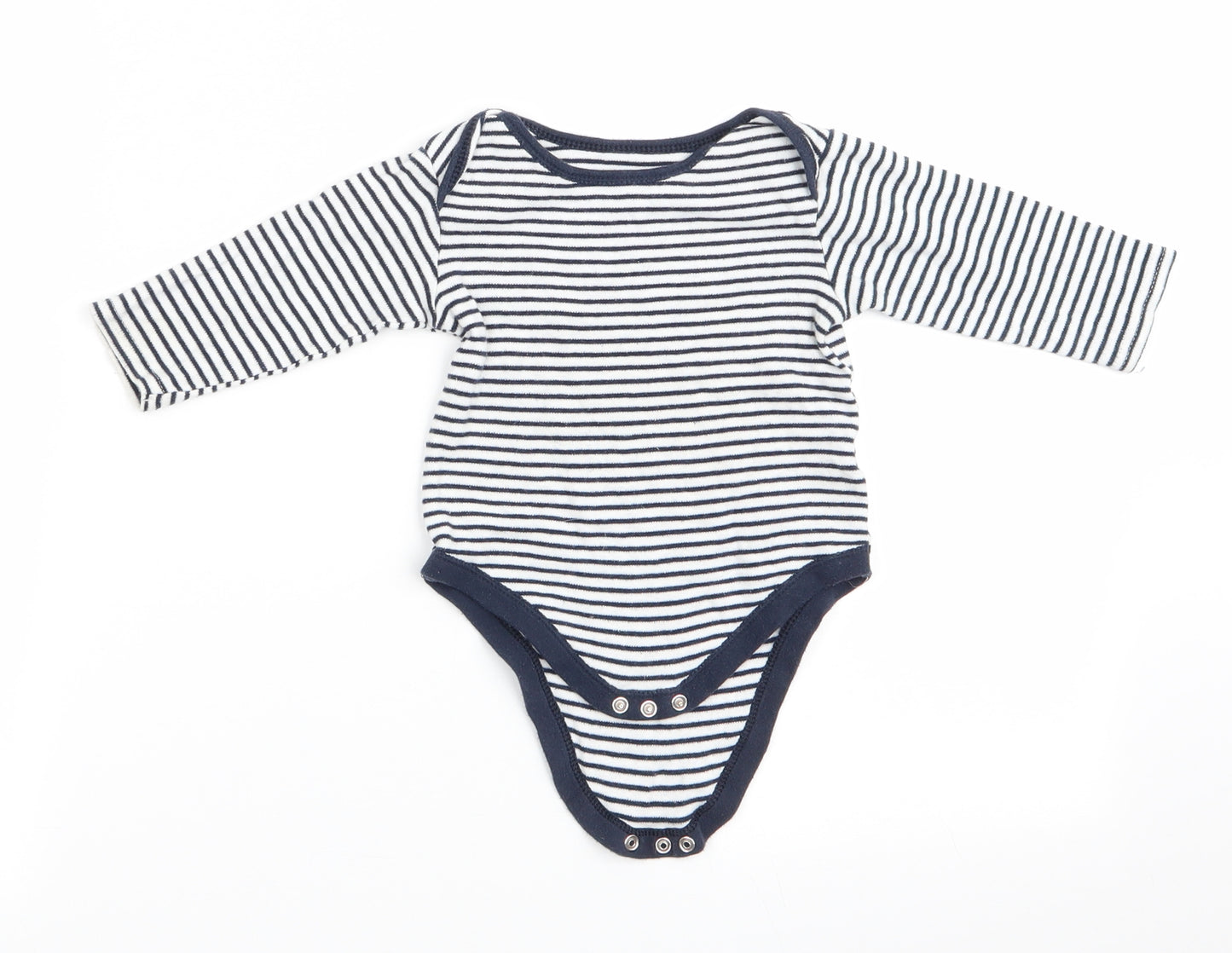 Primark Baby Blue Striped  Romper One-Piece Size 9-12 Months