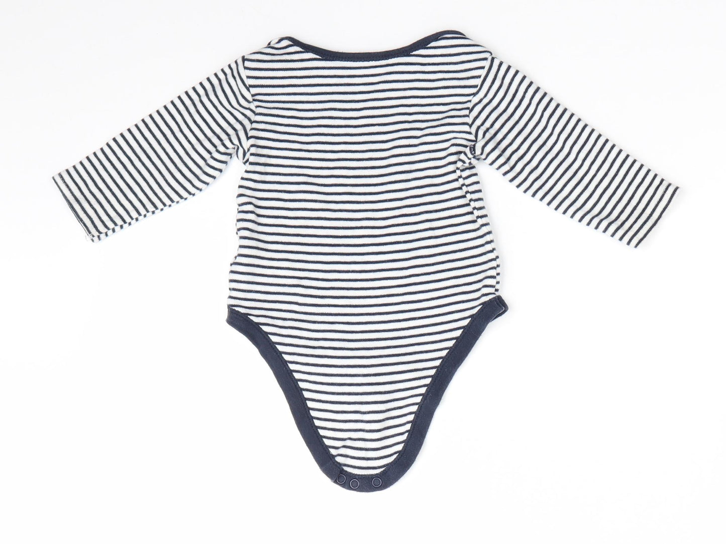 Primark Baby Blue Striped  Romper One-Piece Size 9-12 Months
