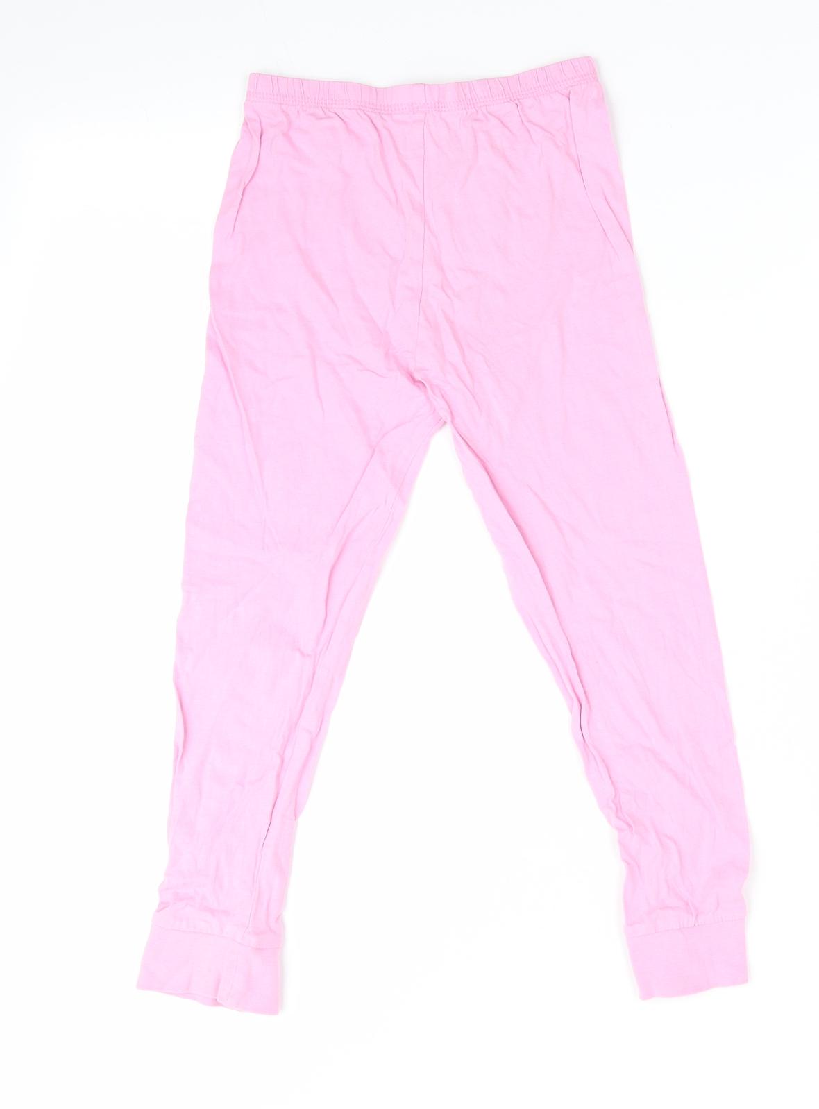 George Girls Pink Solid   Pyjama Pants Size 6-7 Years