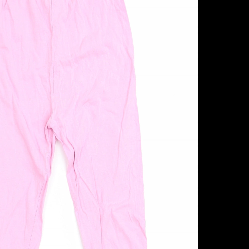 George Girls Pink Solid   Pyjama Pants Size 6-7 Years