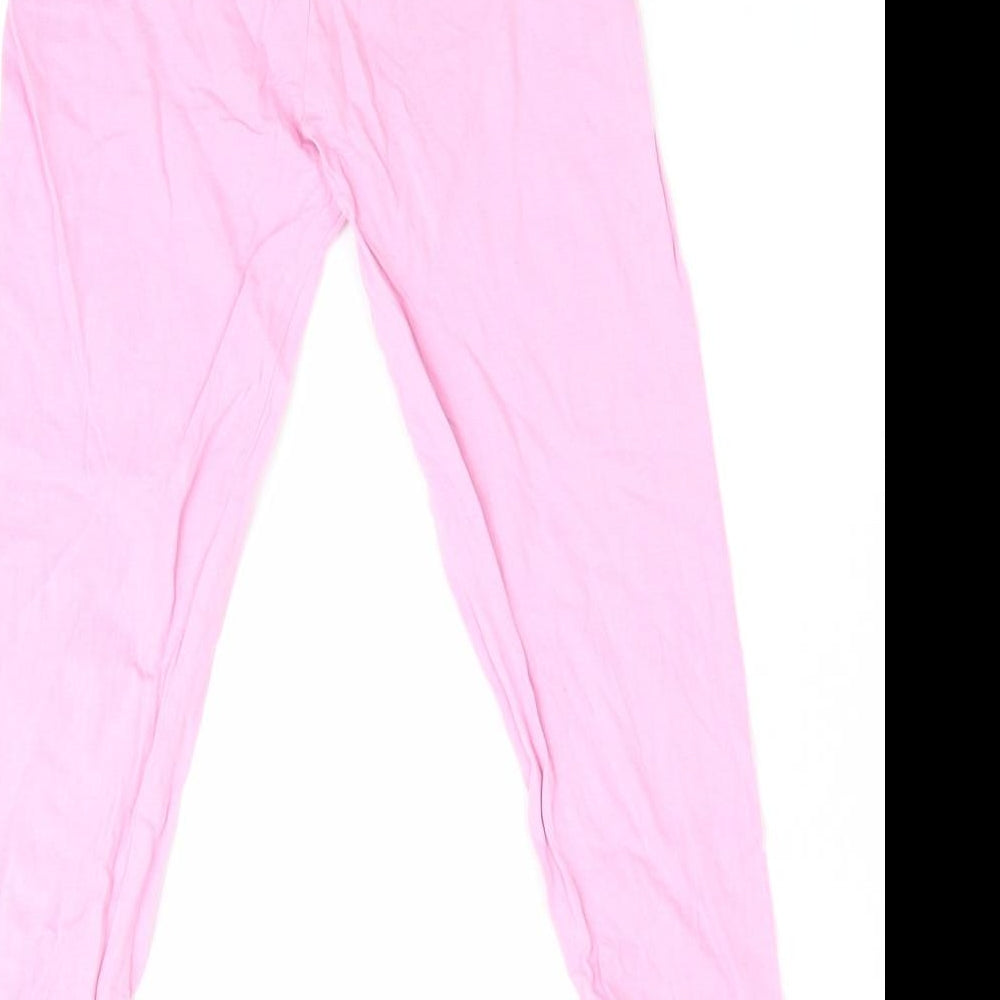 George Girls Pink Solid   Pyjama Pants Size 6-7 Years