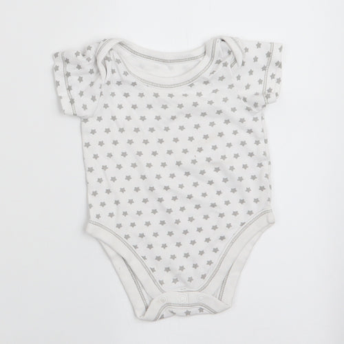 Lilly & Dan Baby Grey Geometric  Romper One-Piece Size 3-6 Months  - Star Print