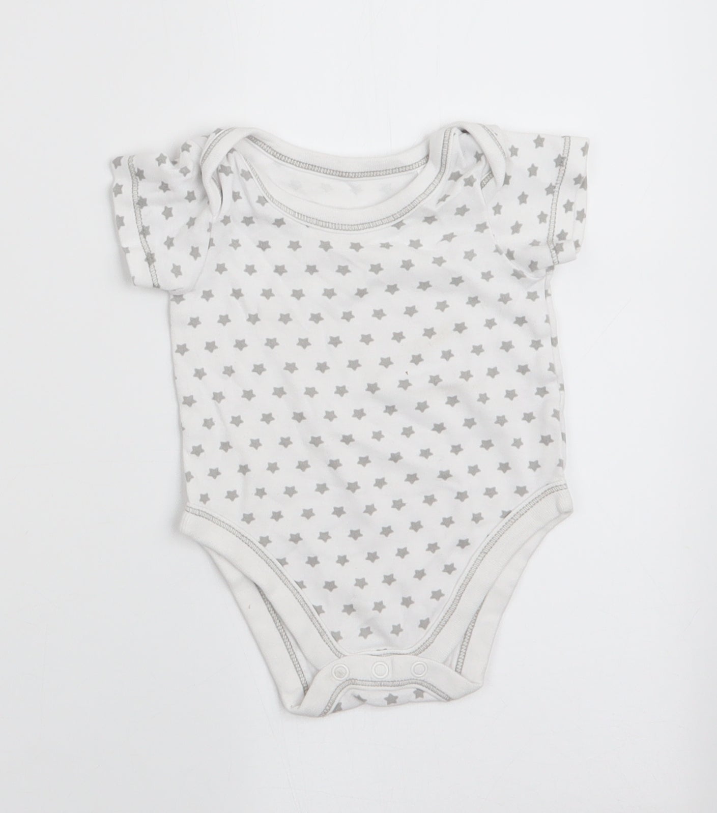 Lilly & Dan Baby Grey Geometric  Romper One-Piece Size 3-6 Months  - Star Print