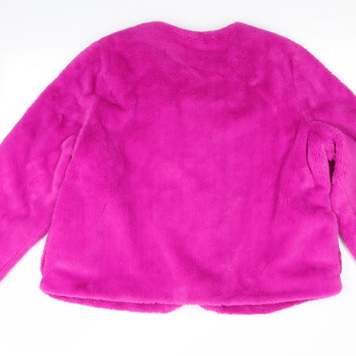 R Edition Womens Pink   Jacket Coat Size 20  - Faux Fur  Cerise