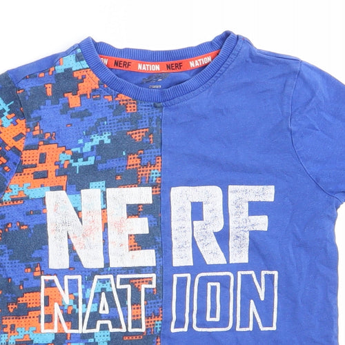 Nerf Nation Boys Blue   Basic T-Shirt Size 4-5 Years